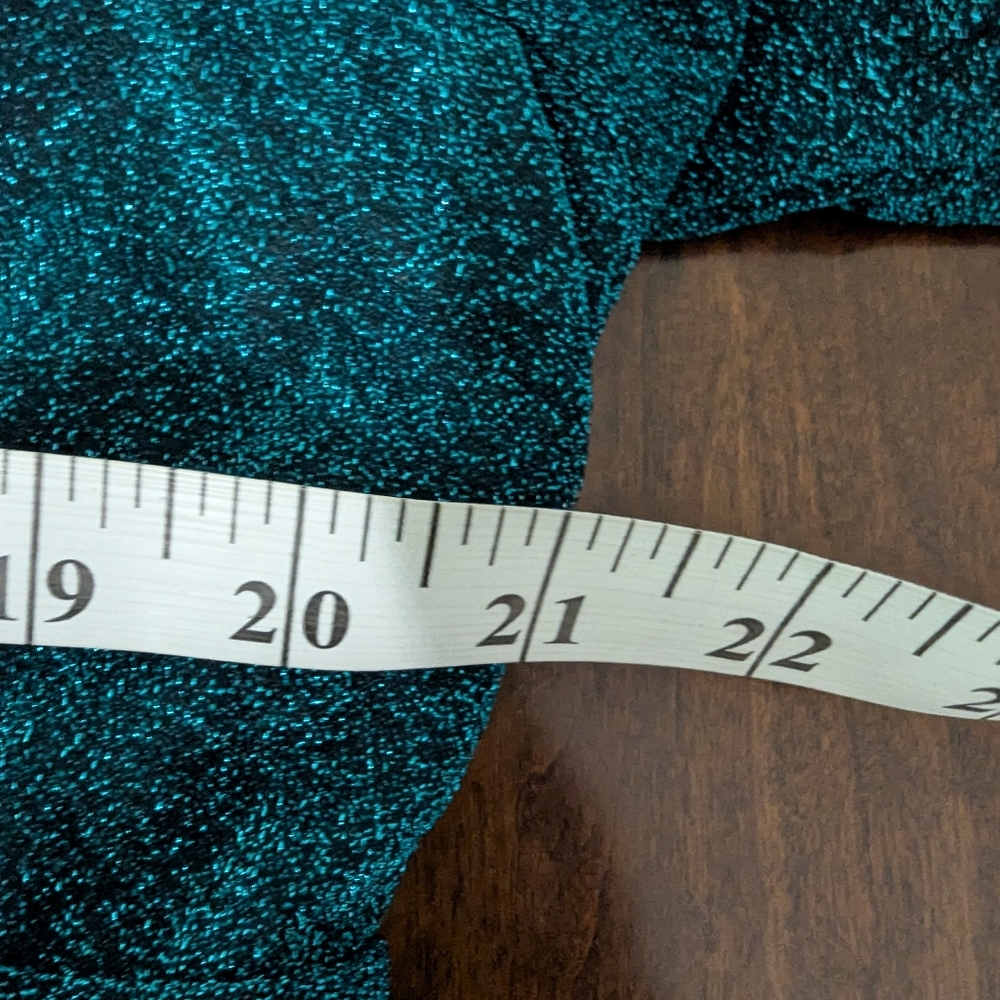 3/$30 NWT Bloomchic Glittery Green/Aqua Dress 14/16 - Picture 7 of 8